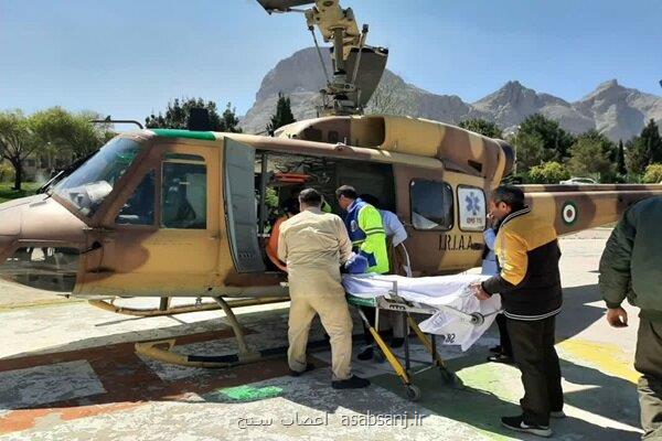 انتقال هوایی ۵ مصدوم حادثه بندرعباس به شیراز